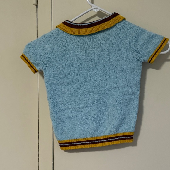 Misha and Puff Kids Blue and Yellow Knit Shirt - Picture 5 of 5